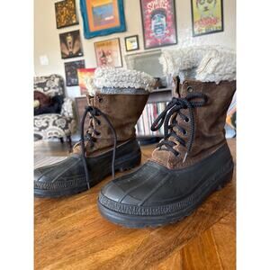 Snowmaster Boots Wool Liners Brown Leather Upper Canada Men’s 6